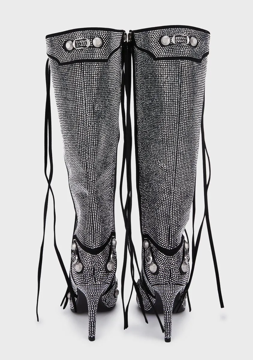 Maeve Rhinestone Stiletto Boots