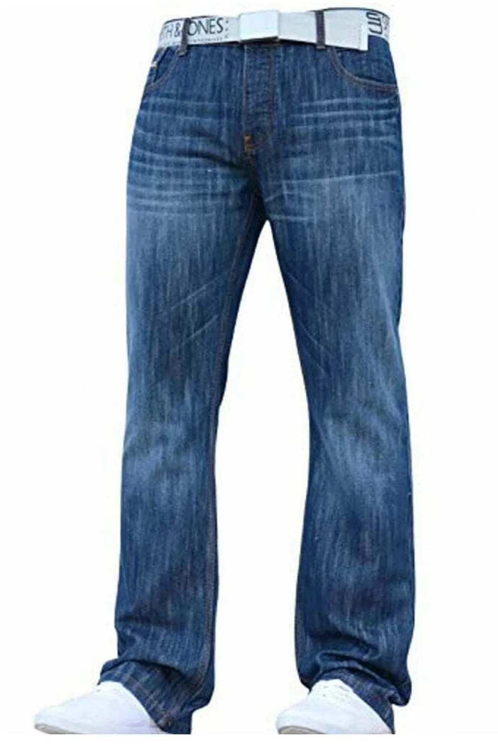 Mens Bootcut Straight Designer Leg With Belt