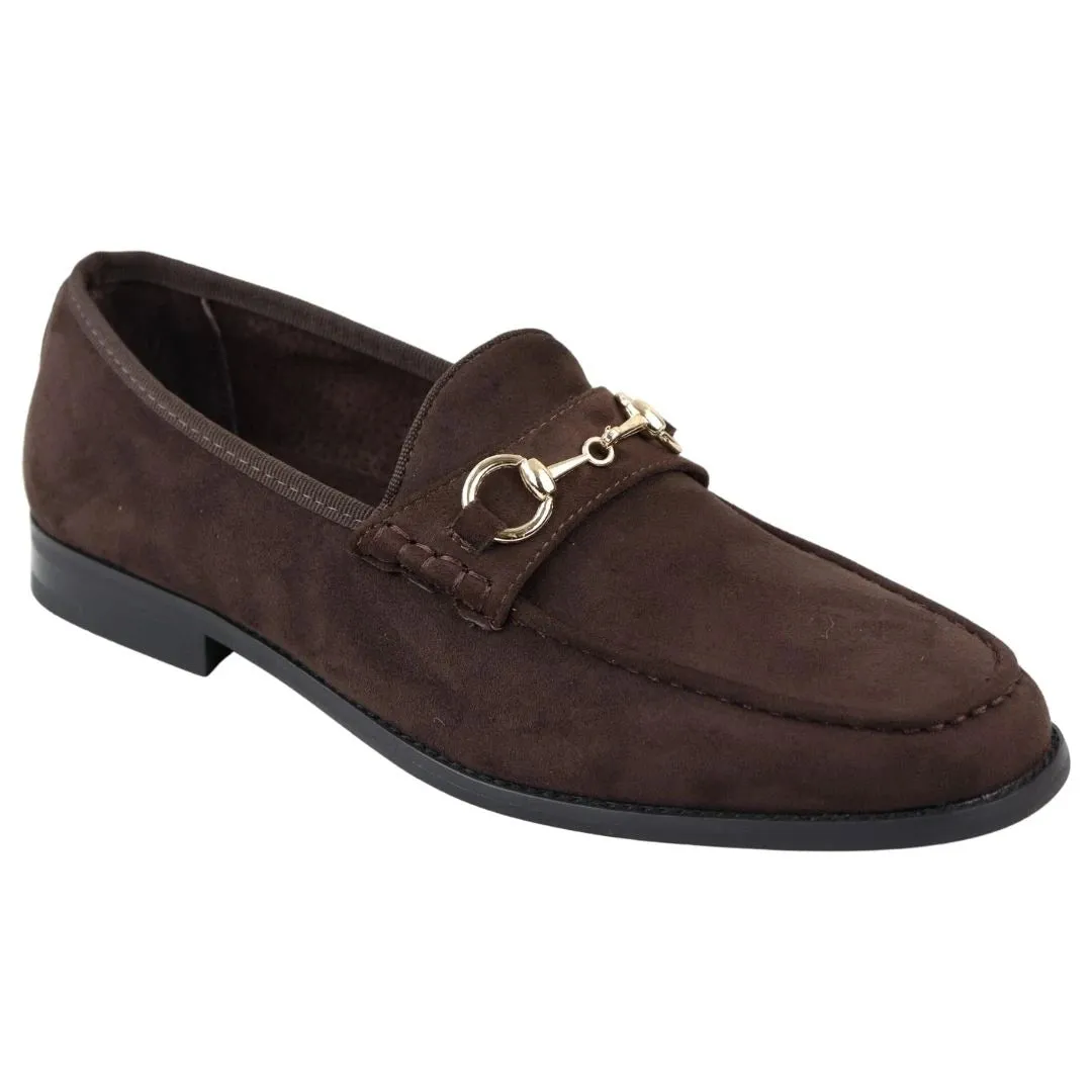 Men's Leather Lined Slip On Suede Loafer Shoes