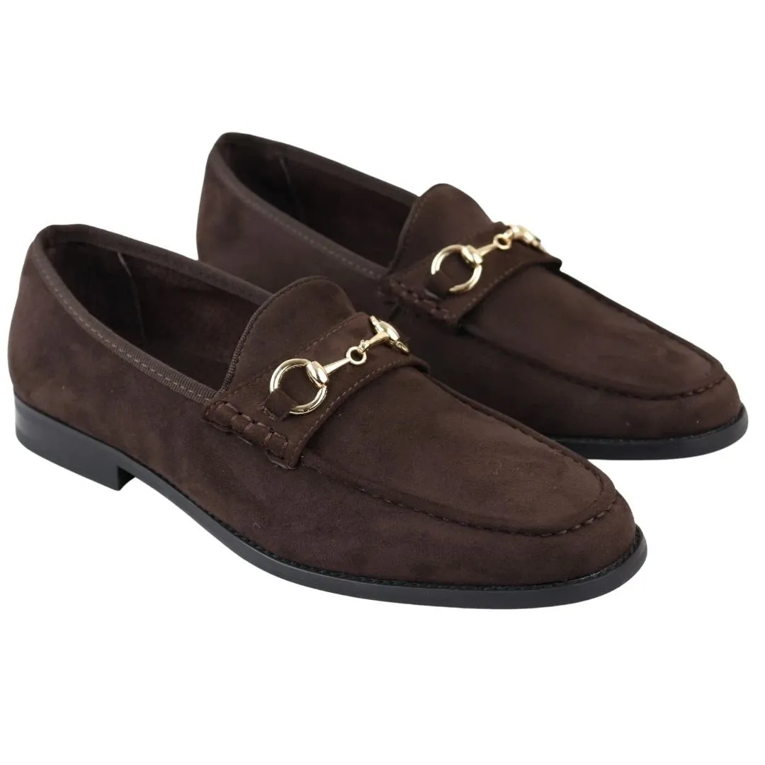 Men's Leather Lined Slip On Suede Loafer Shoes