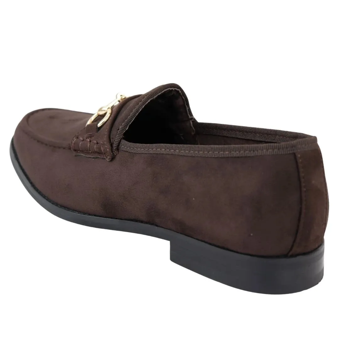 Men's Leather Lined Slip On Suede Loafer Shoes