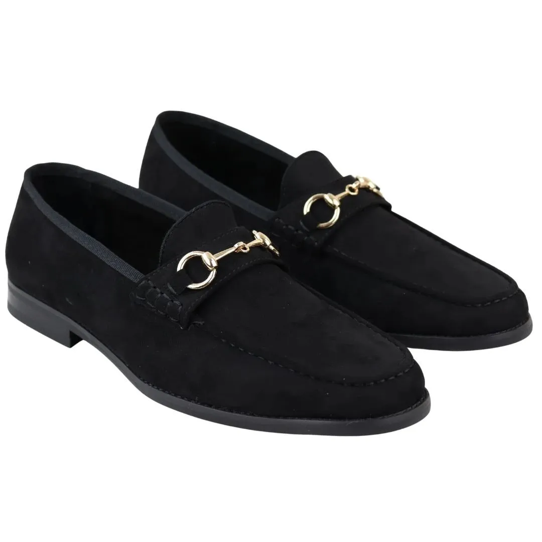 Men's Leather Lined Slip On Suede Loafer Shoes