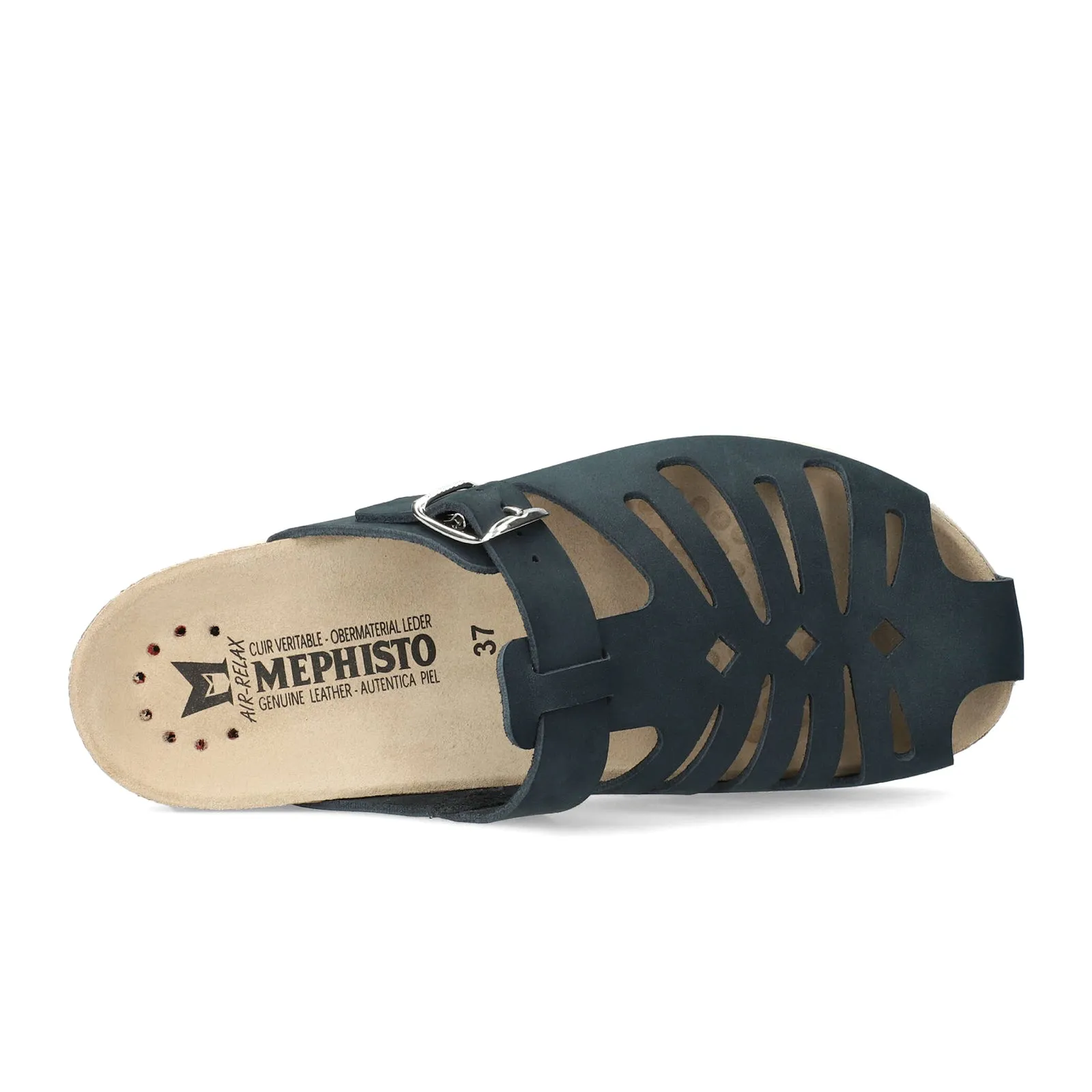 Mephisto Hedina Slide Sandal (Women) - Navy Sandalbuck