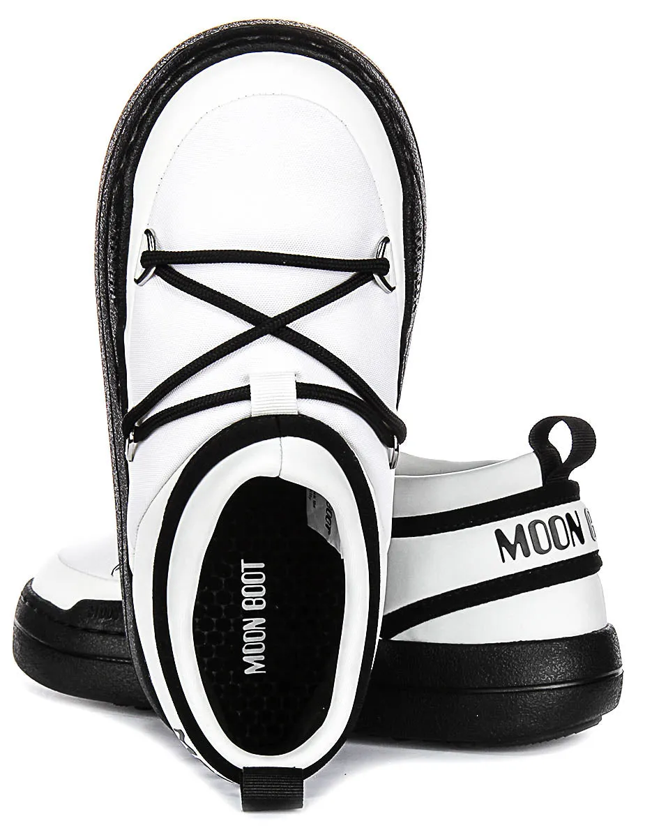 Moon Boot Park Icon In White Black For Unisex