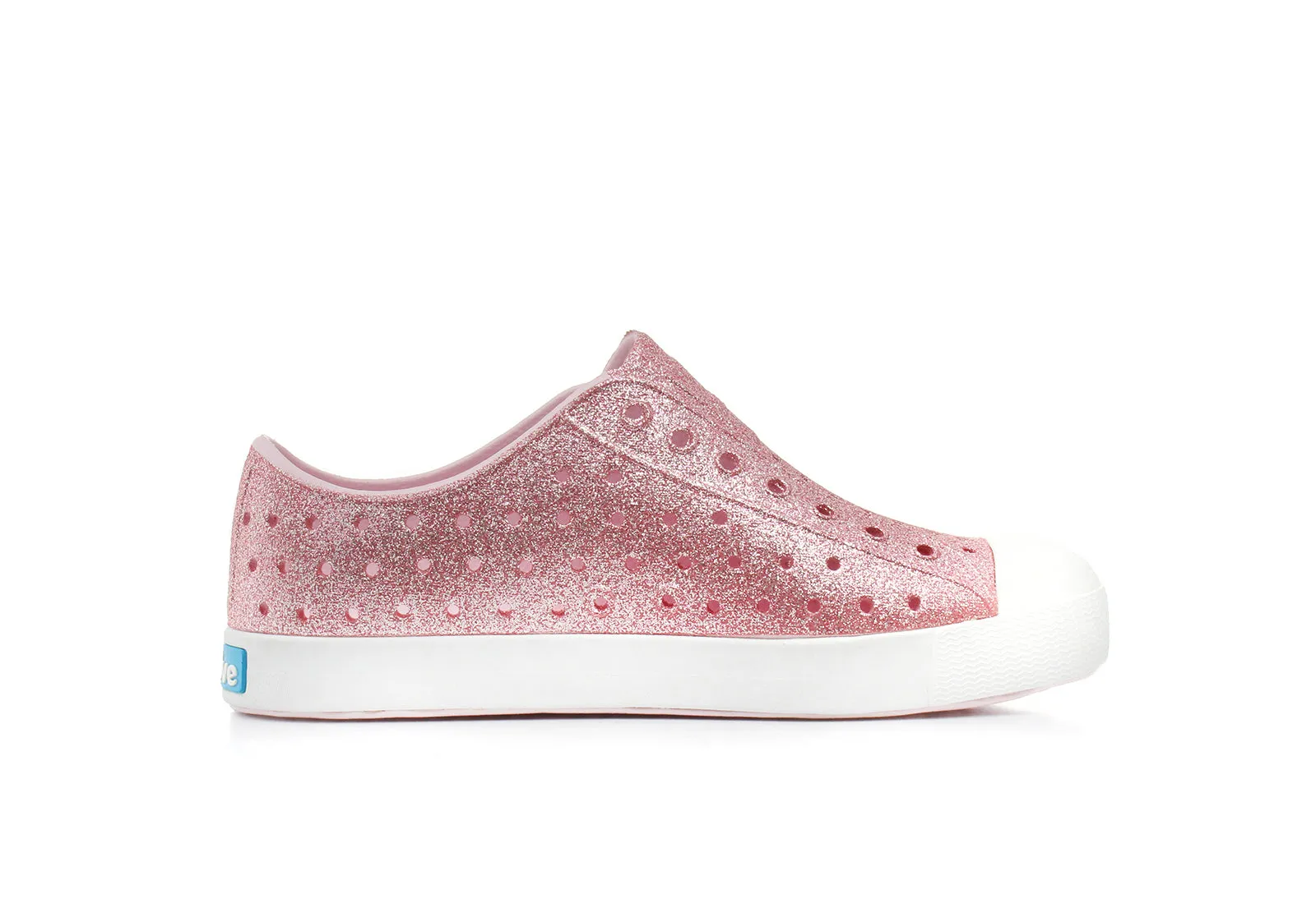 Native Junior's Jefferson Bling Sneaker - Milk Pink/Shell White 15100112-6805