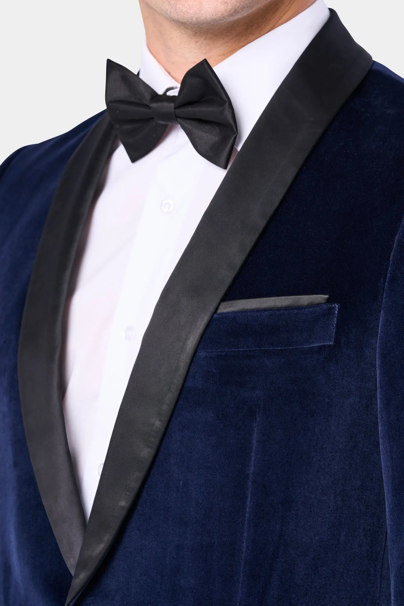 Navy Velvet Shawl Lapel Tuxedo