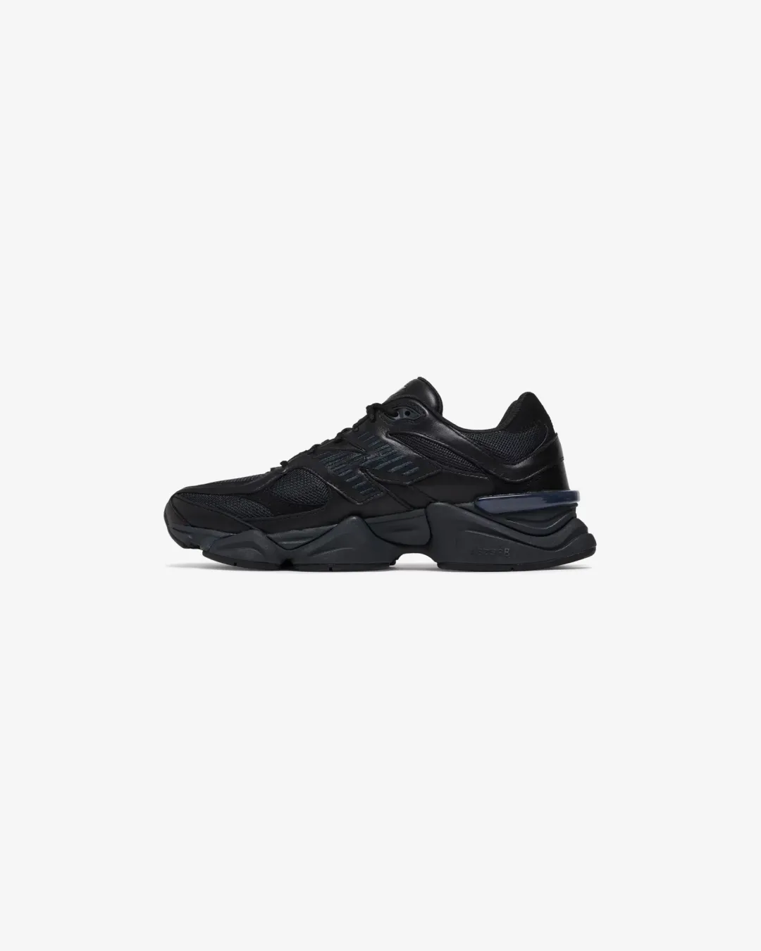 New Balance 9060 Triple Black Leather Sneakers