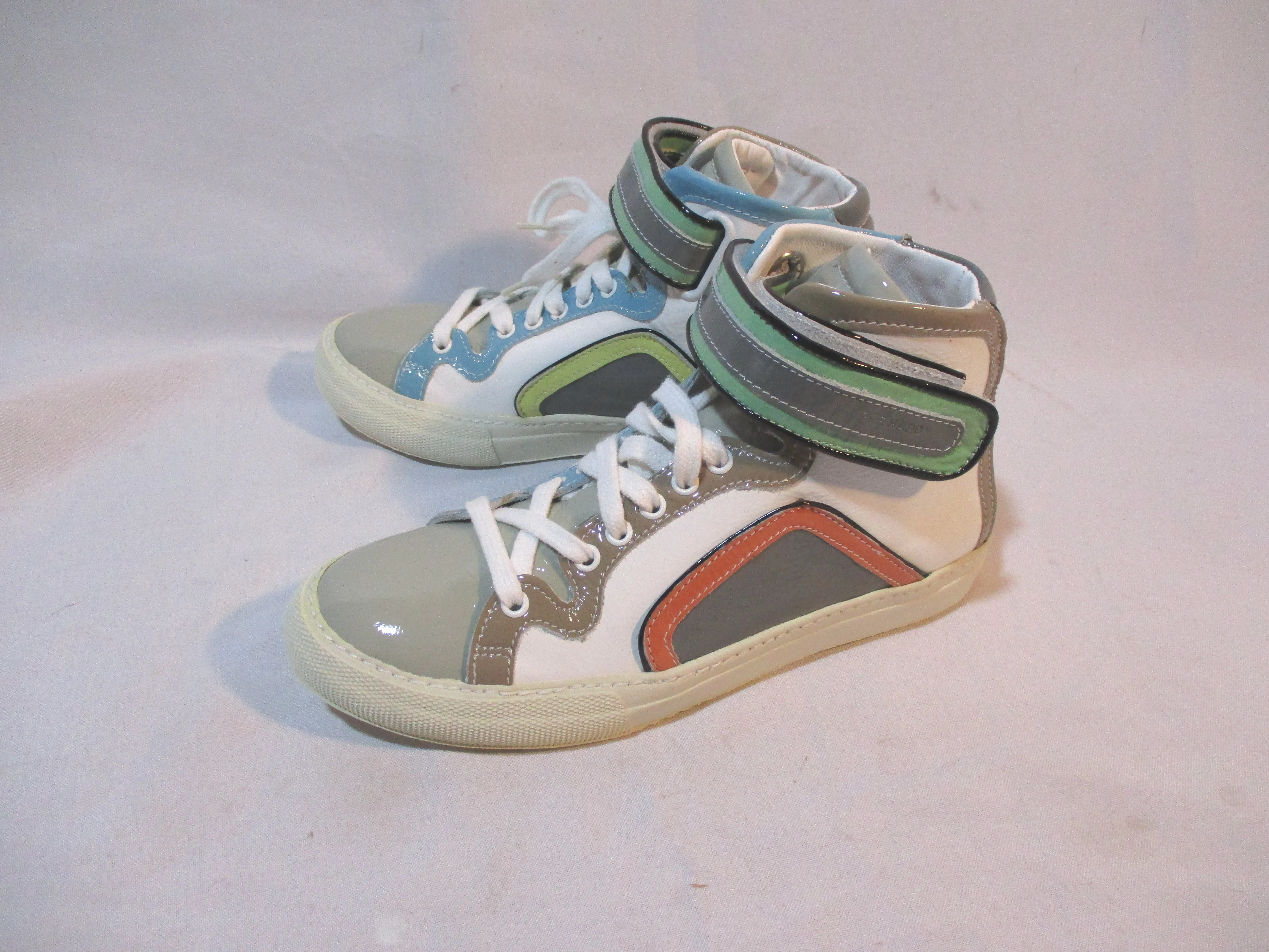 NEW PIERRE HARDY PATENT LEATHER Sneaker TRAINER 36 MULTI Womens Sport Shoe