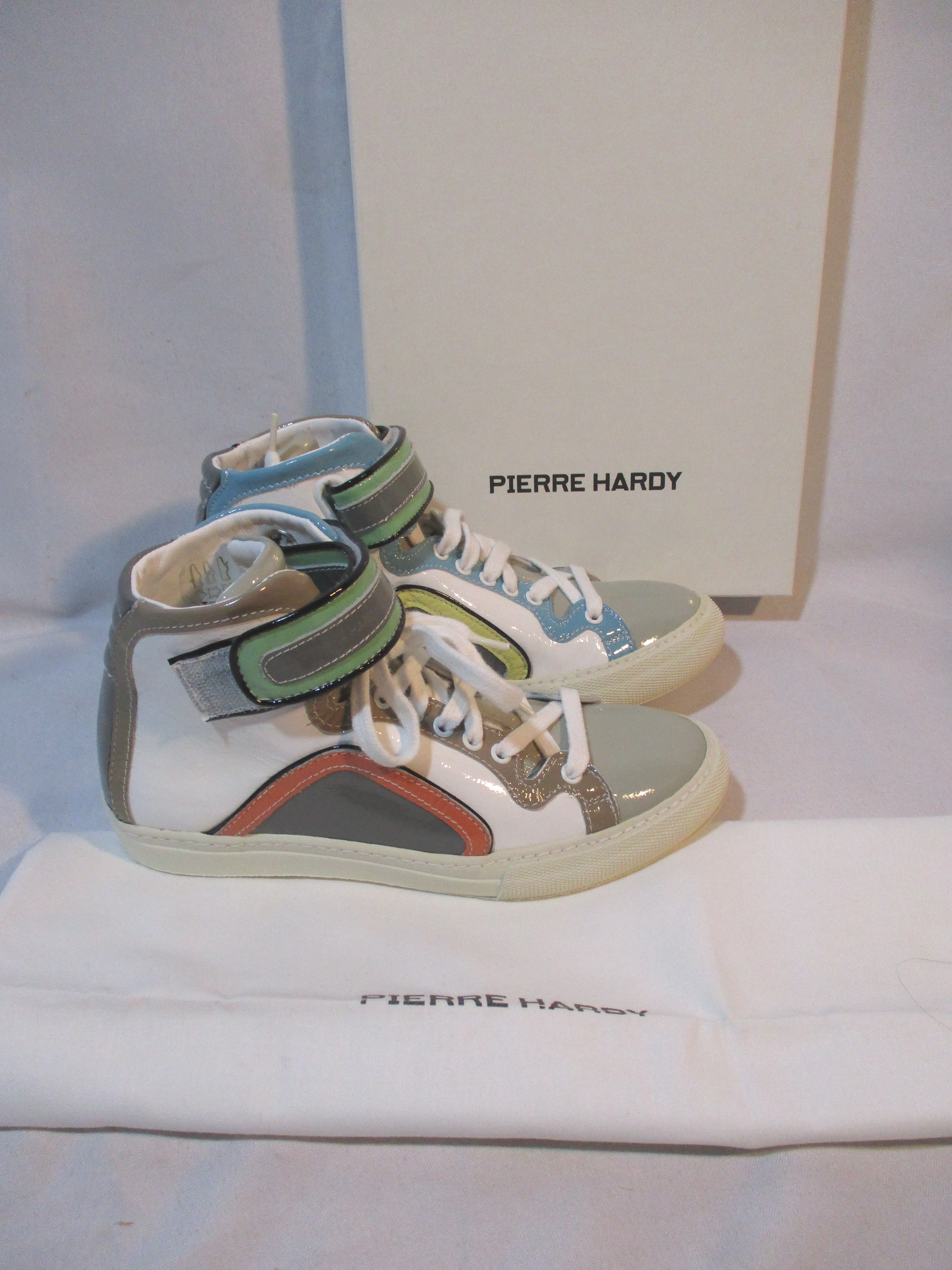 NEW PIERRE HARDY PATENT LEATHER Sneaker TRAINER 36 MULTI Womens Sport Shoe