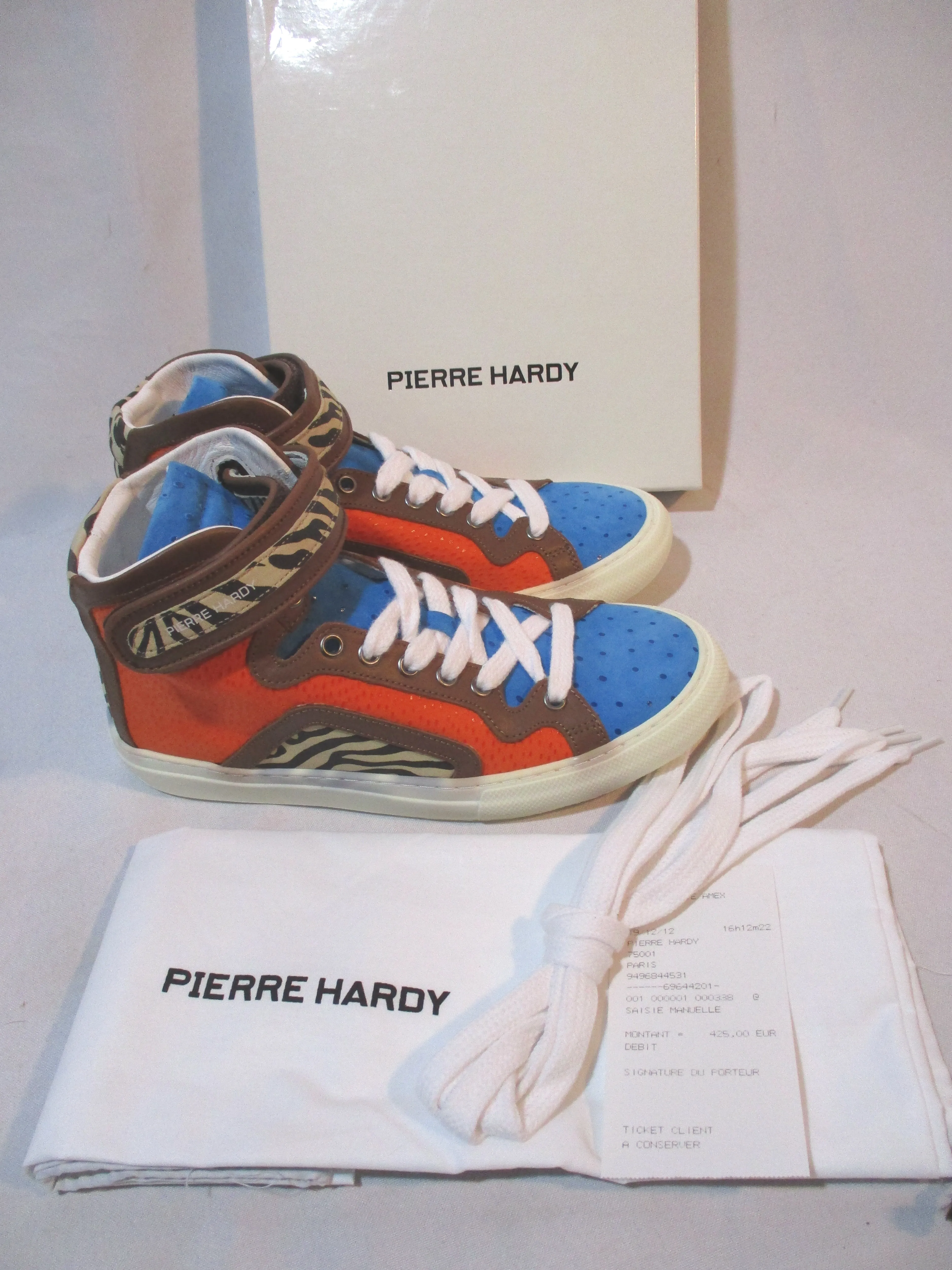 NEW PIERRE HARDY SUEDE KIT MAT Sneaker TRAINER 36 TRICO TIGER Womens Sport Shoe