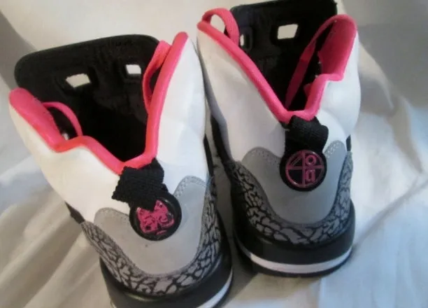 NIKE JORDAN Boys Spizike GG White Hyper Pink Black 535712-109 Sneaker 7 Trainer Kids