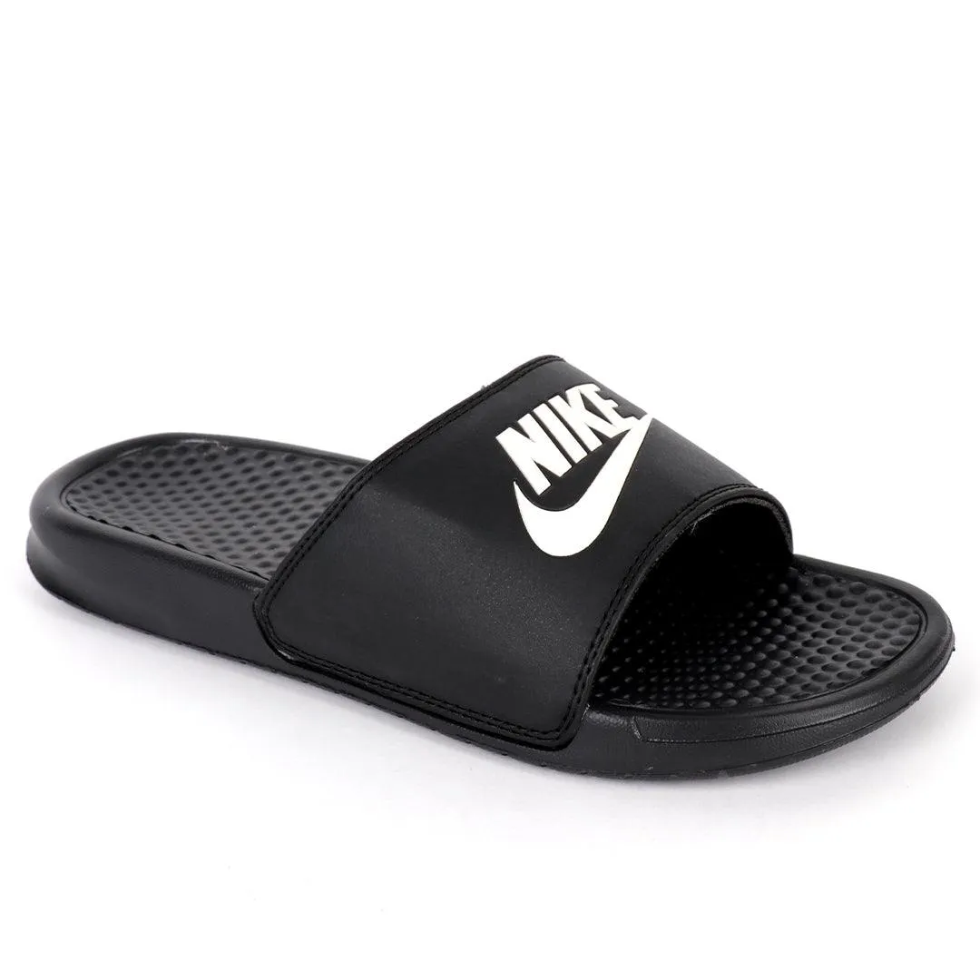 NK Benasi JDI Black  With White Logo Men's Slide