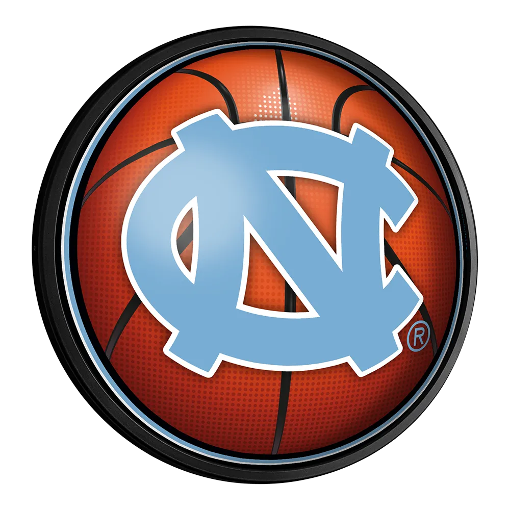 North Carolina Tar Heels: Basketball - Round Slimline Lighted Wall Sign