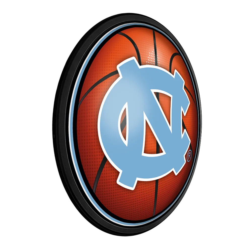 North Carolina Tar Heels: Basketball - Round Slimline Lighted Wall Sign