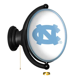 North Carolina Tar Heels: Original Oval Rotating Lighted Wall Sign White