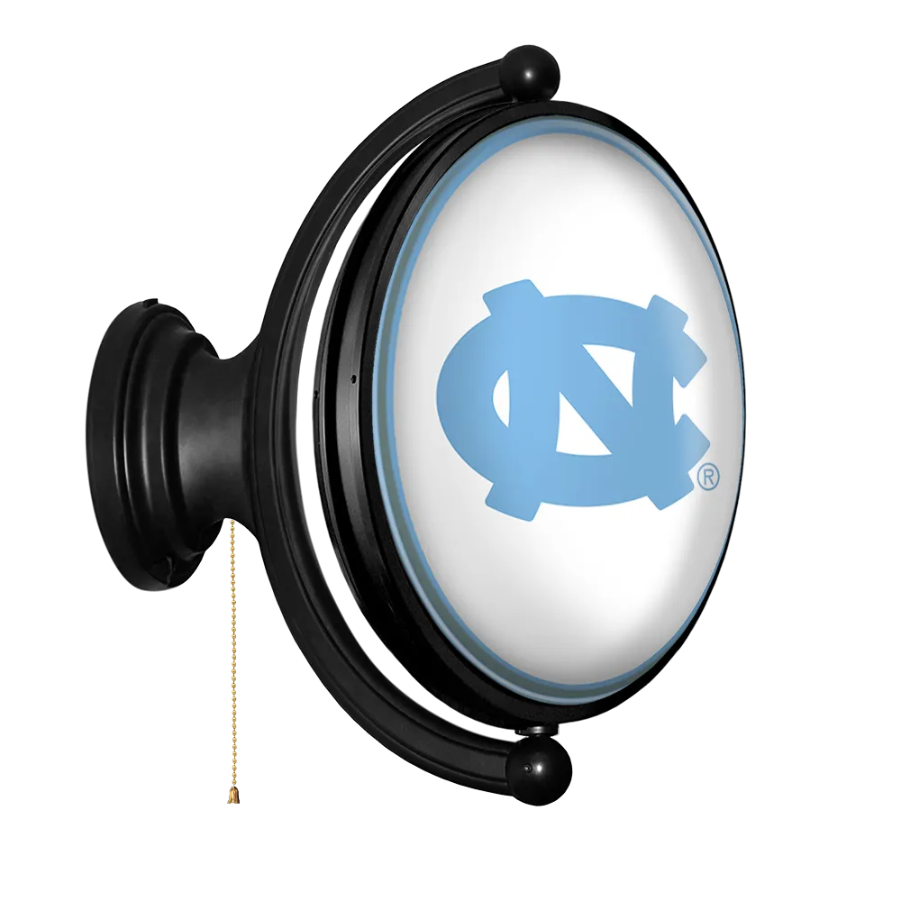 North Carolina Tar Heels: Original Oval Rotating Lighted Wall Sign White