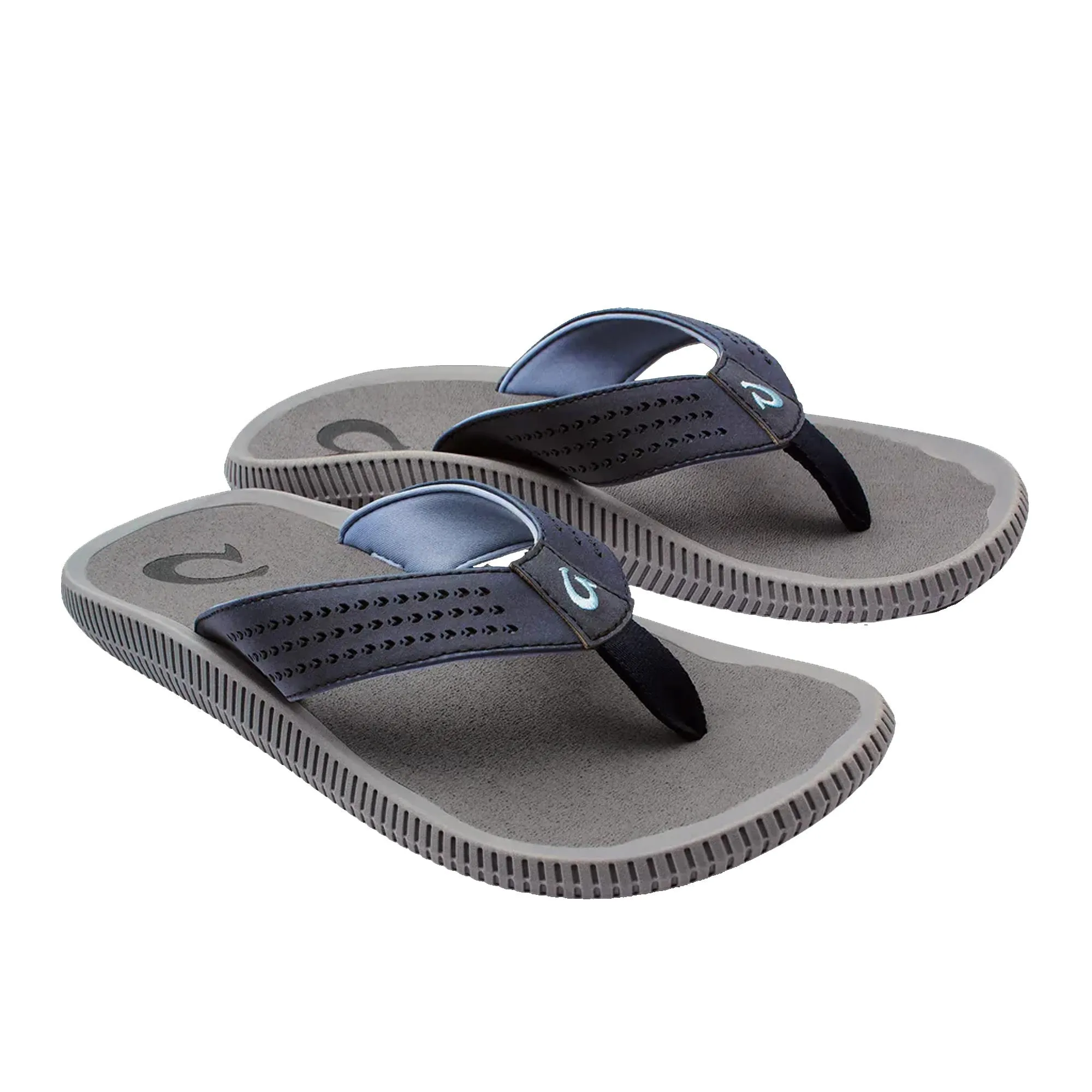 OluKai "Ulele" Men's Sandals- Blue Depth on Charcoal