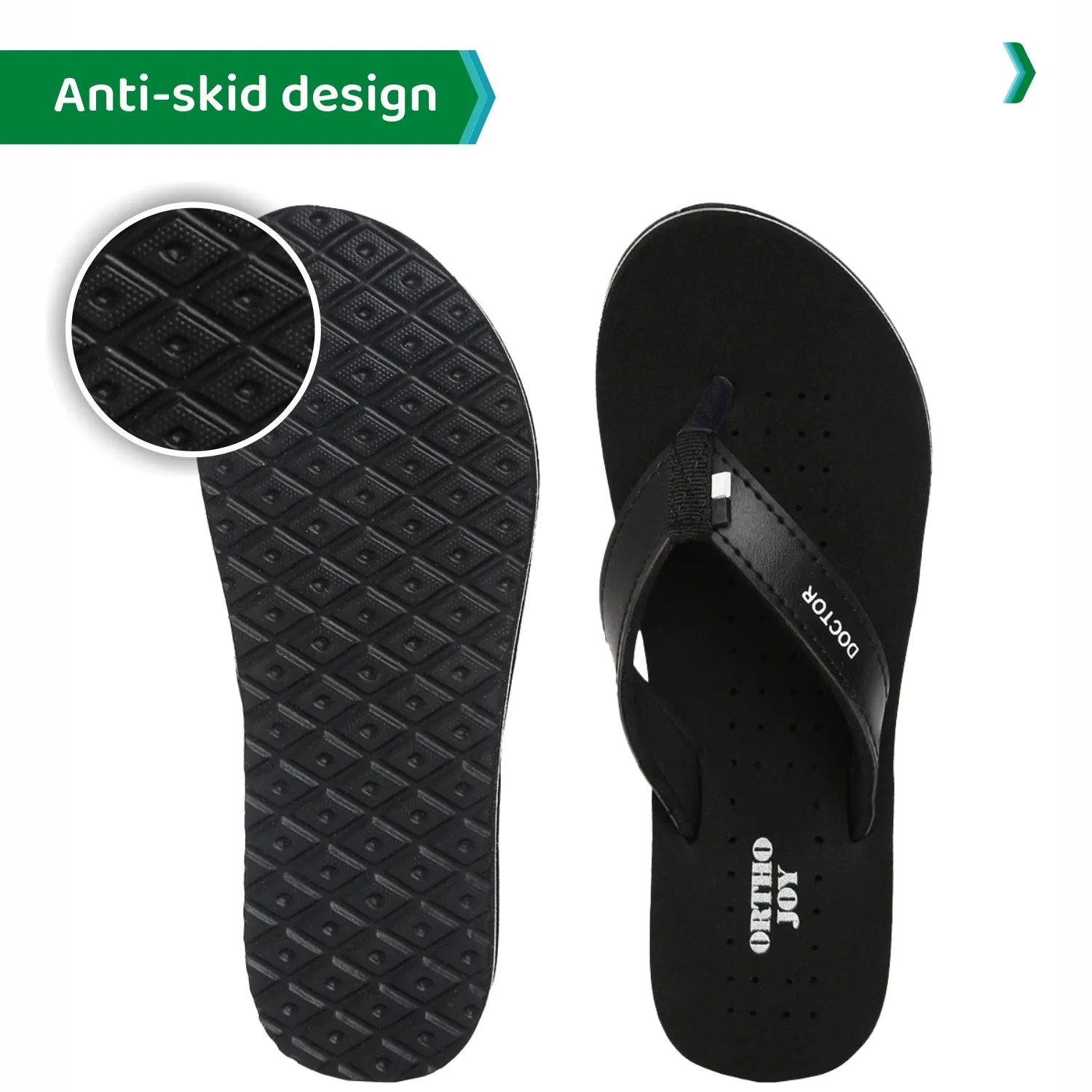 ORTHO JOY  Orthopaedic Comfort Fit Slippers.