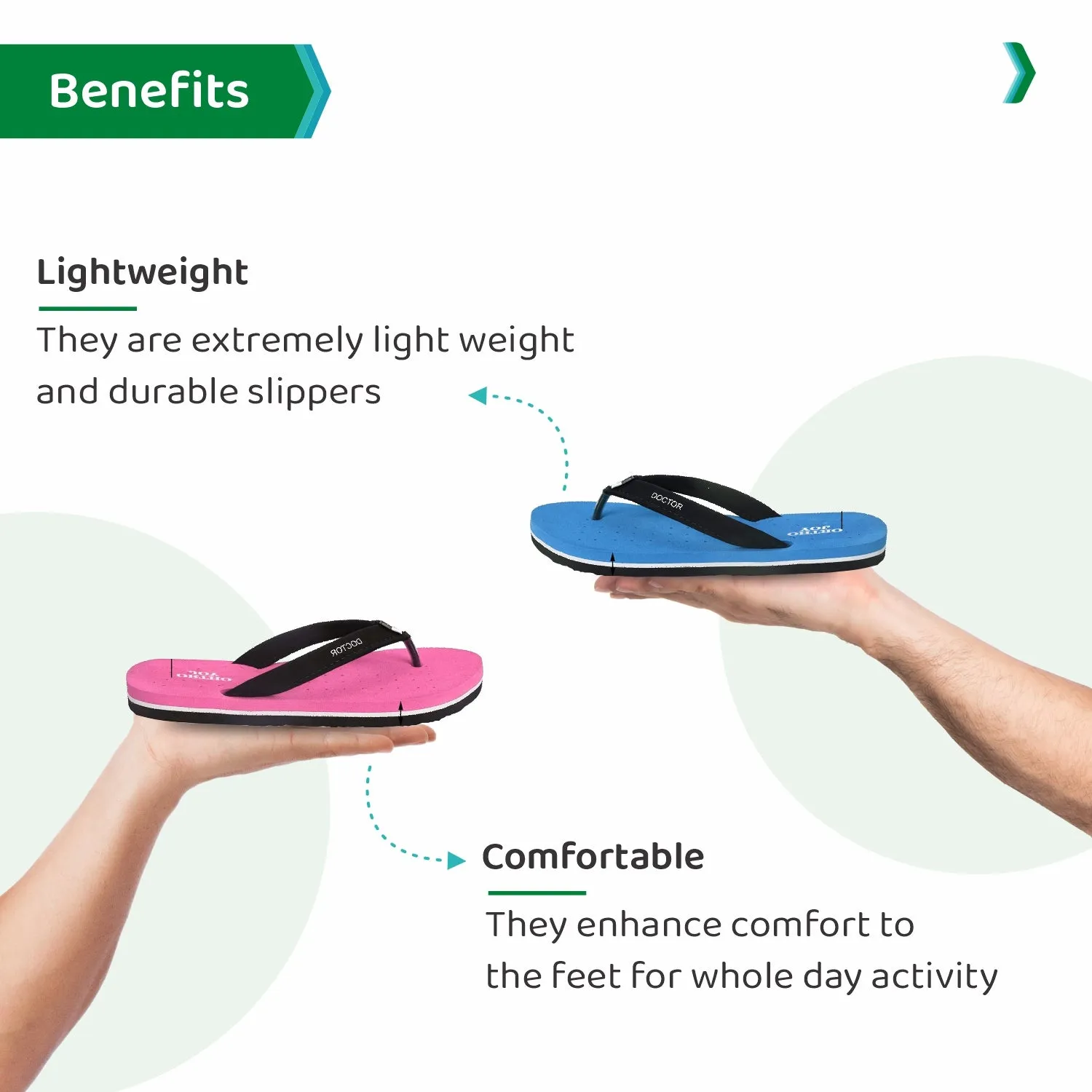 ORTHO JOY  Orthopaedic Comfort Fit Slippers.