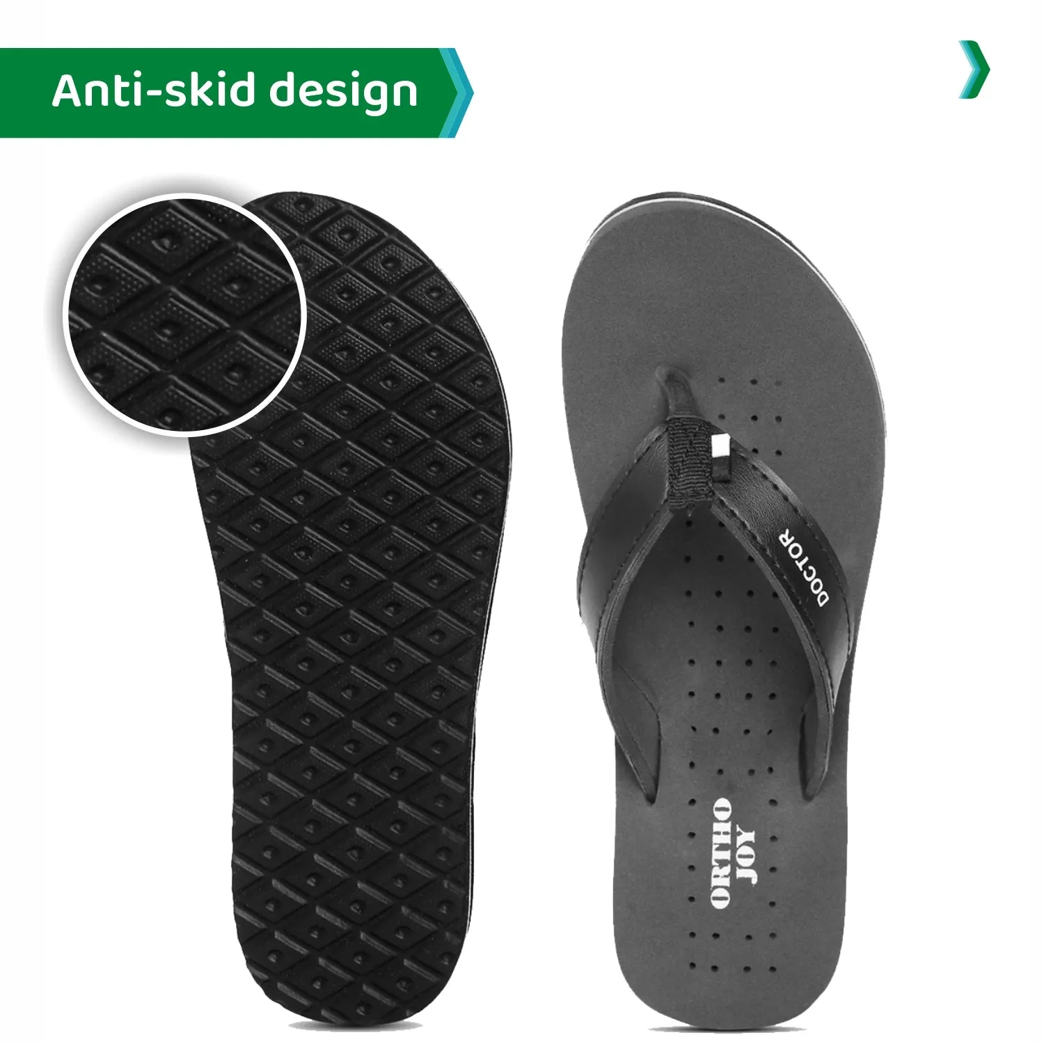 ORTHO JOY  Orthopaedic Comfort Fit Slippers.