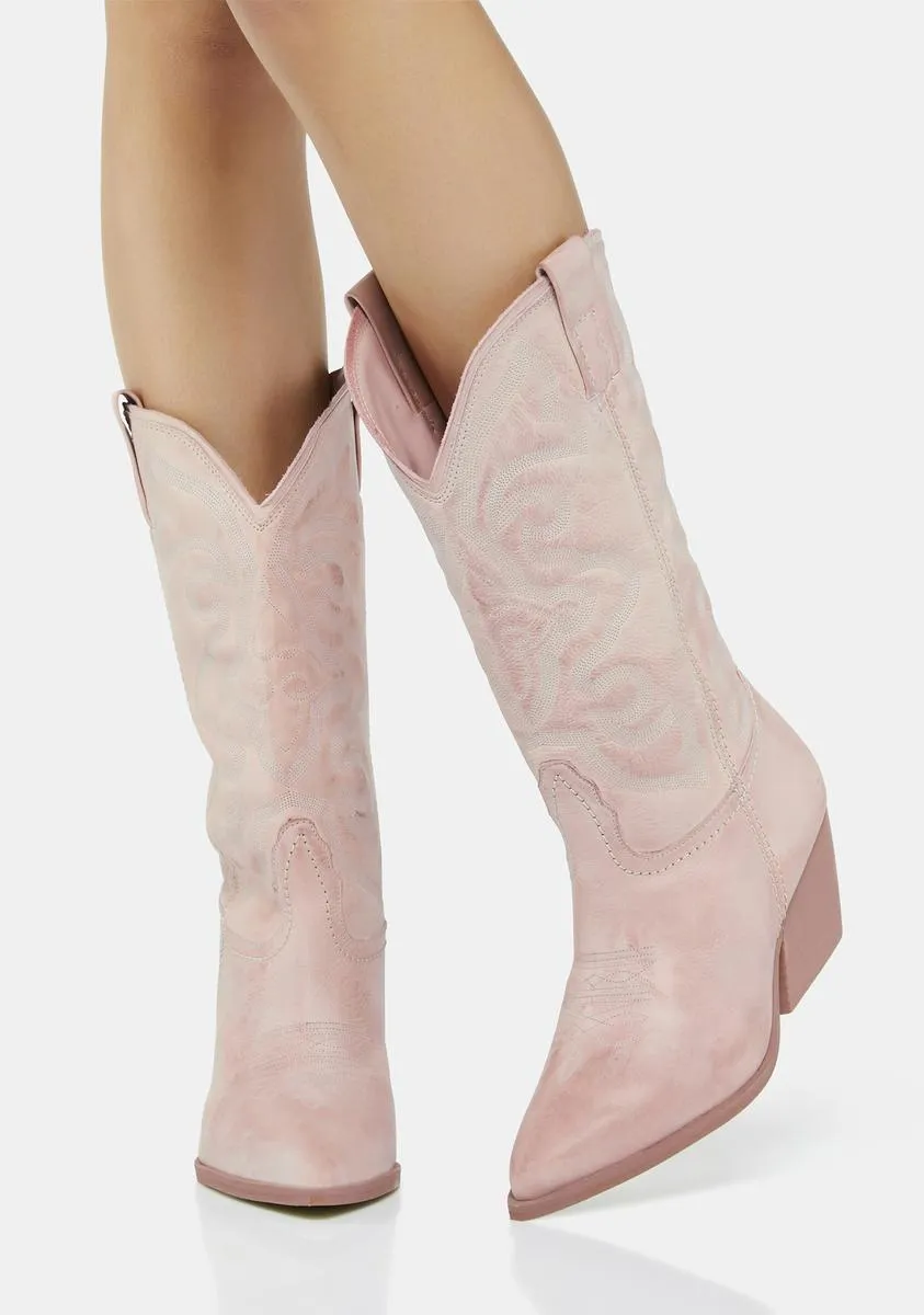 Pink West Cowboy Boots