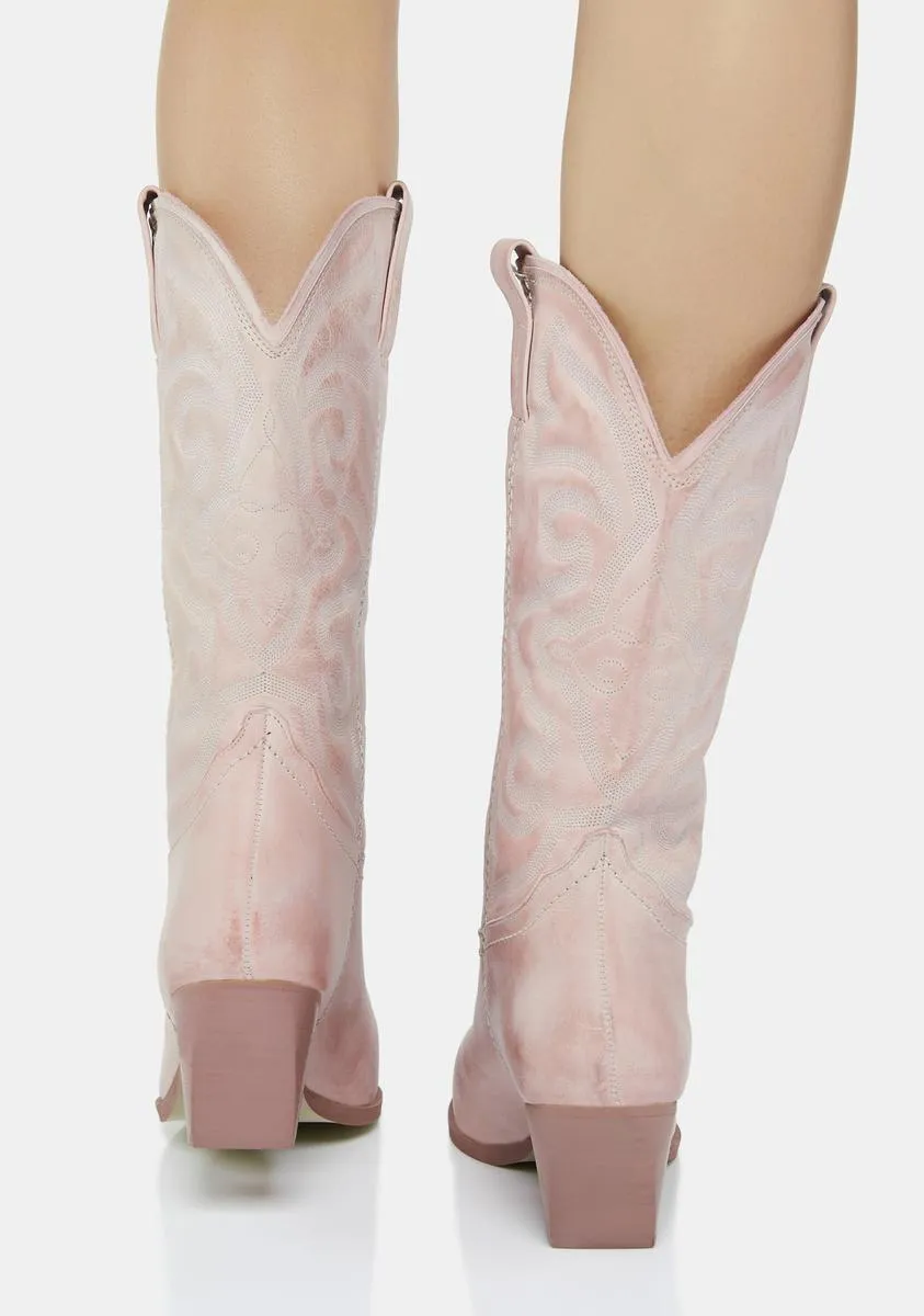 Pink West Cowboy Boots