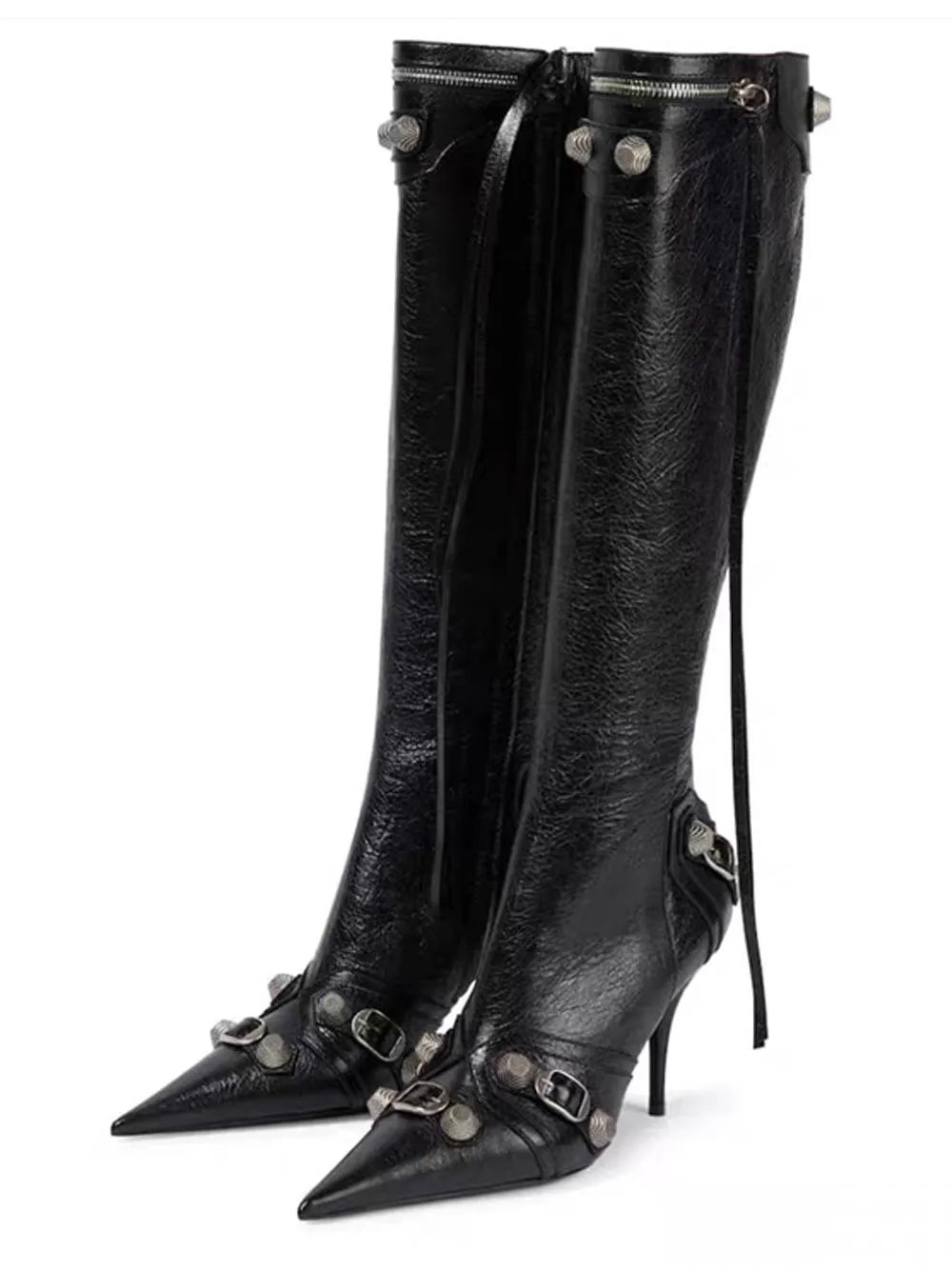 Pointed Toe Mid-Calf Boots