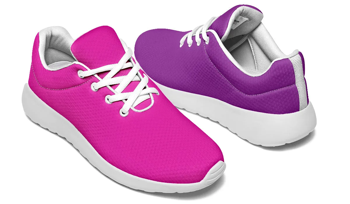 Purple And Pink Mismatch Sneakers