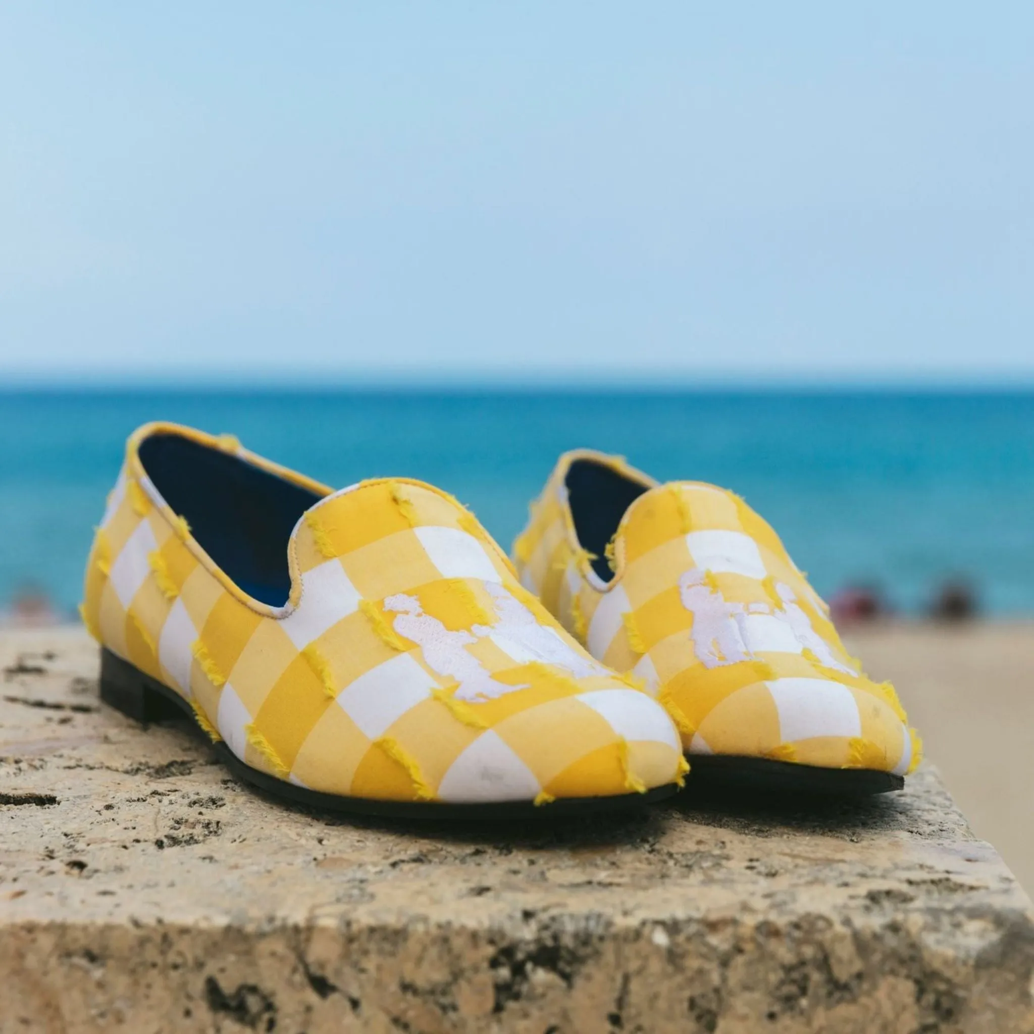 Slipper in Yellow Gingham