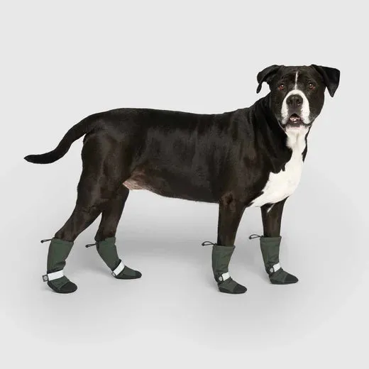 soft shield protective dog boots - forest green