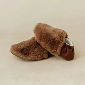 SoftSoul Footware - Faux Fur Slippers - Chocolate Brown