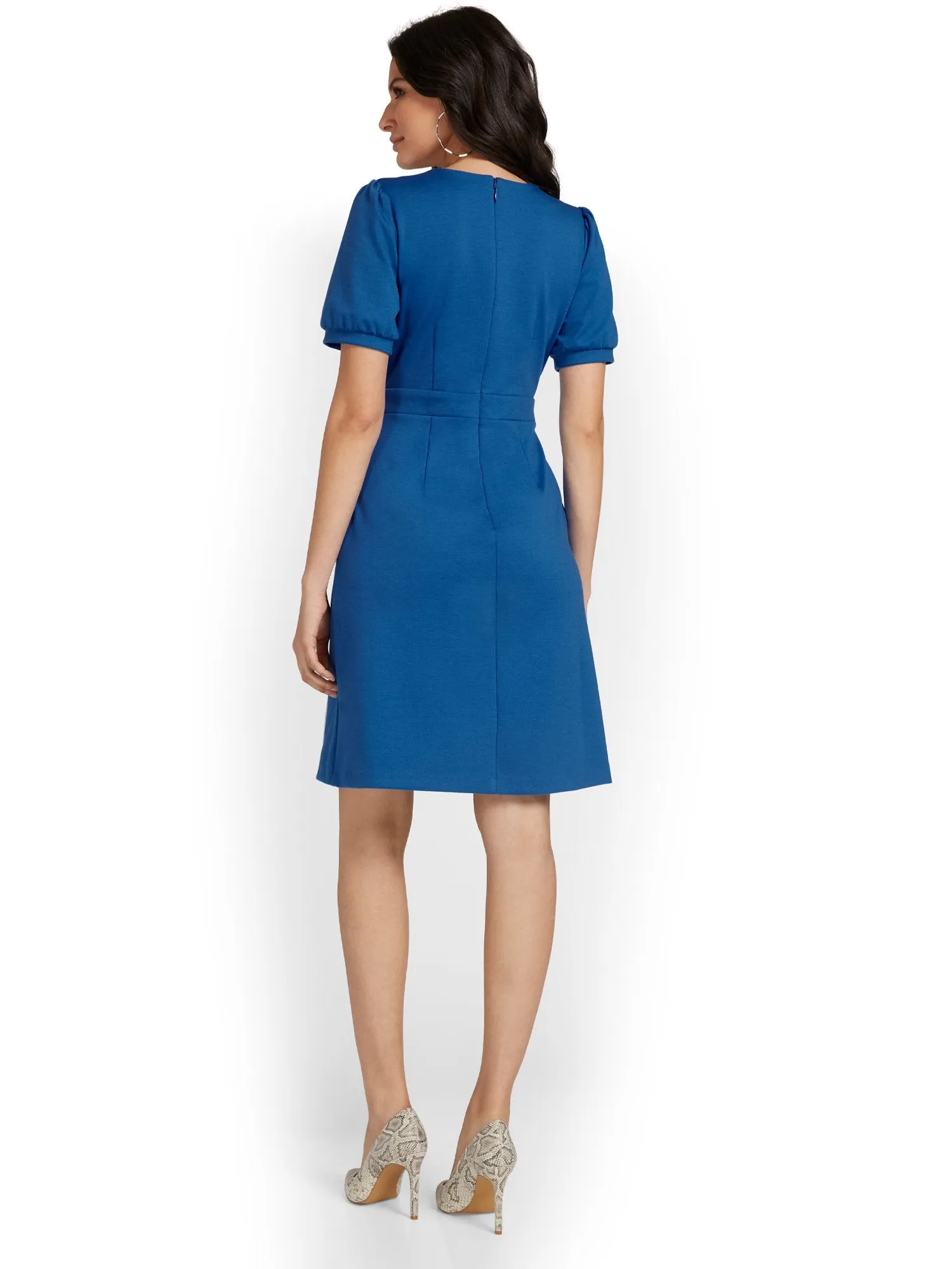 Tall Puff-Sleeve Sheath Dress - Superflex