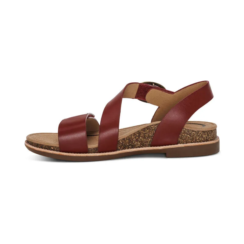 Tamara Quarter Strap Sandal - Red