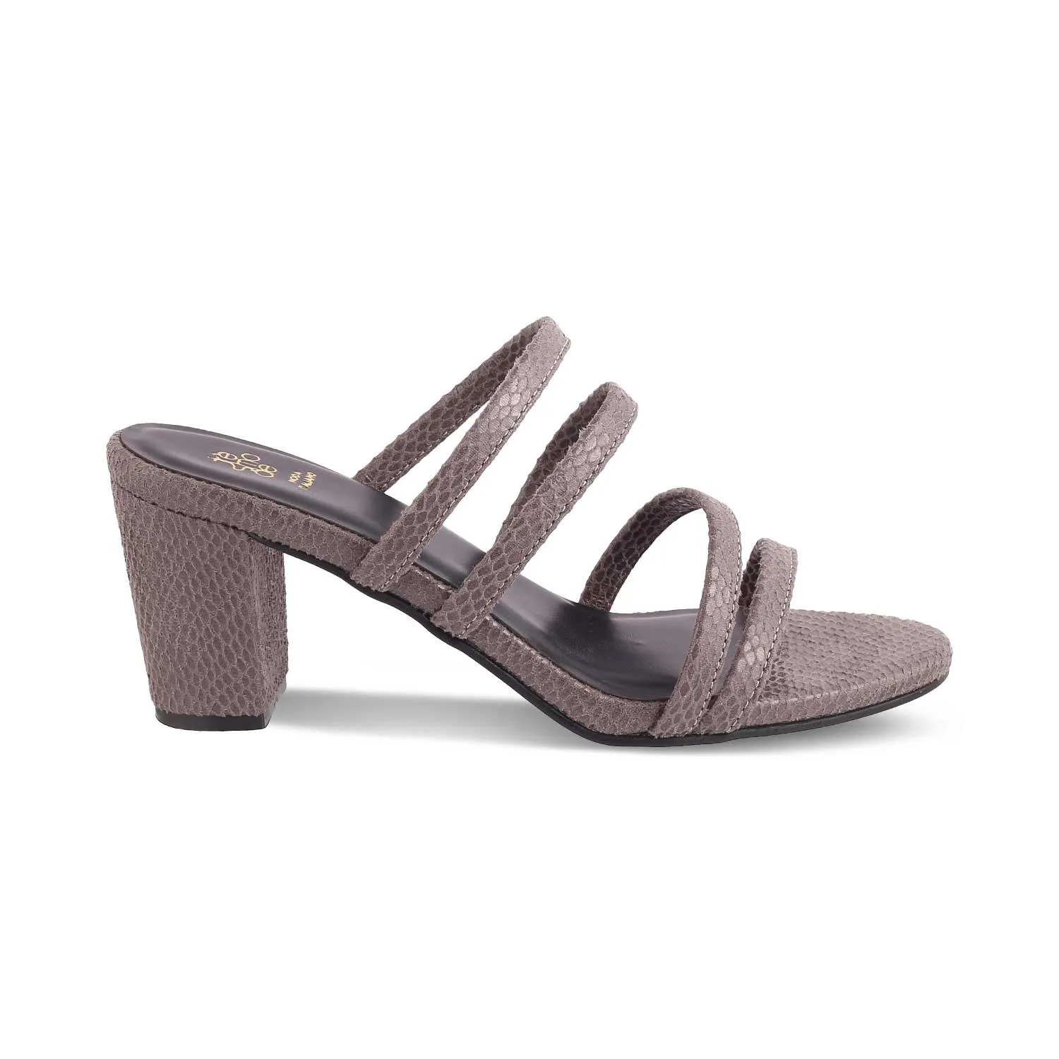 The Imulate Grey Women's Dress Block Heel Sandals Tresmode