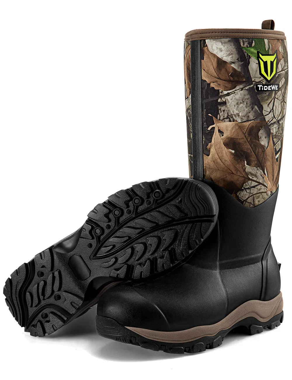 TideWe® Hunting Boots for Men 6mm Neoprene and Rubber Boot