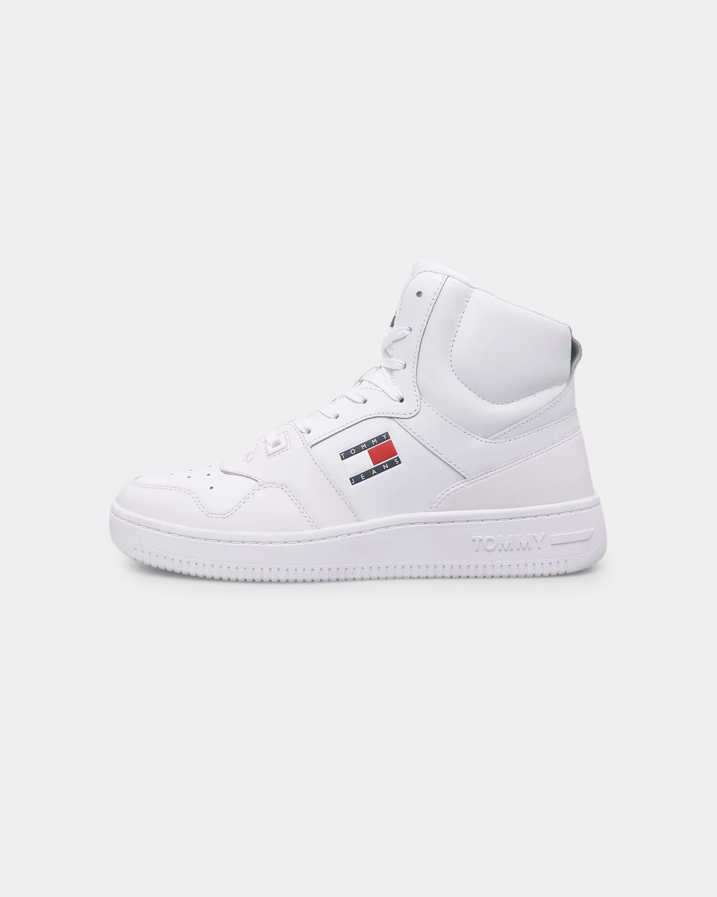 Tommy Jeans Mid Cut Basketball Trainers White