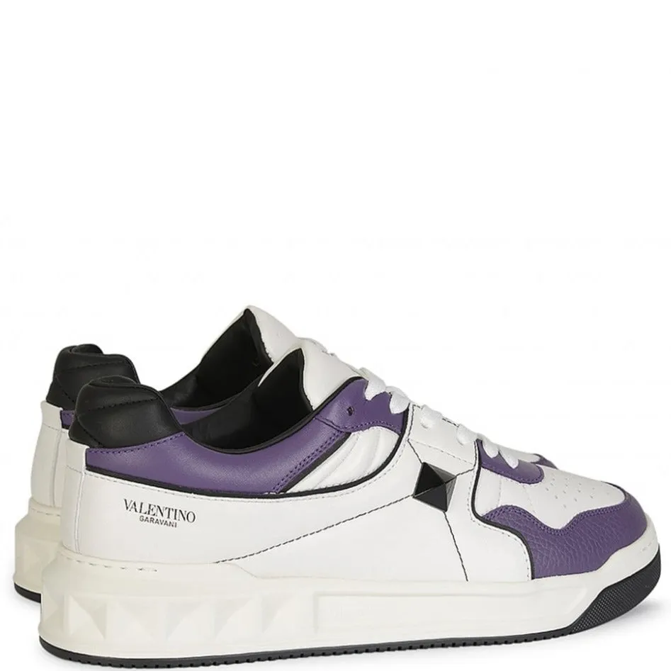 Valentino One Stud Leather Trainers