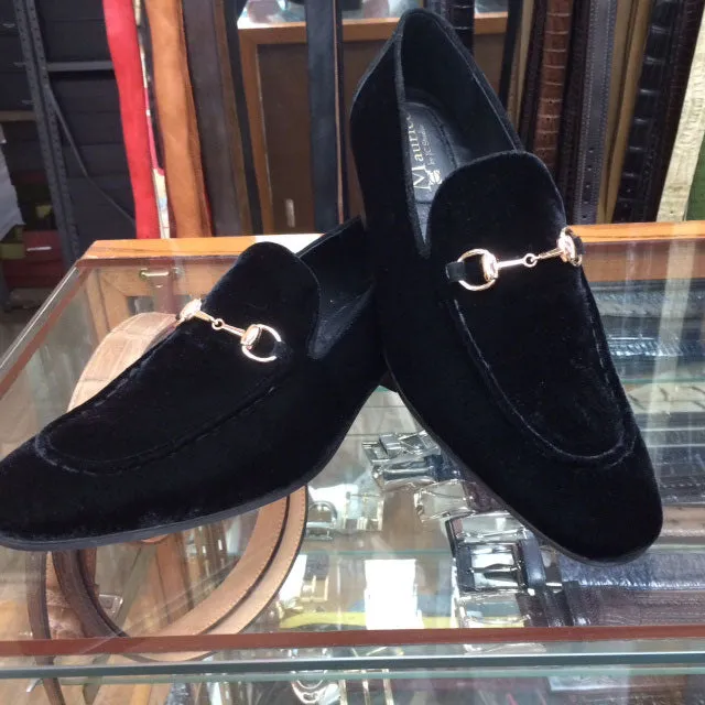 Velvet Slip-On Loafer Black