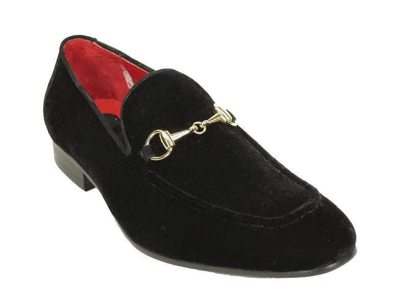 Velvet Slip-On Loafer Black