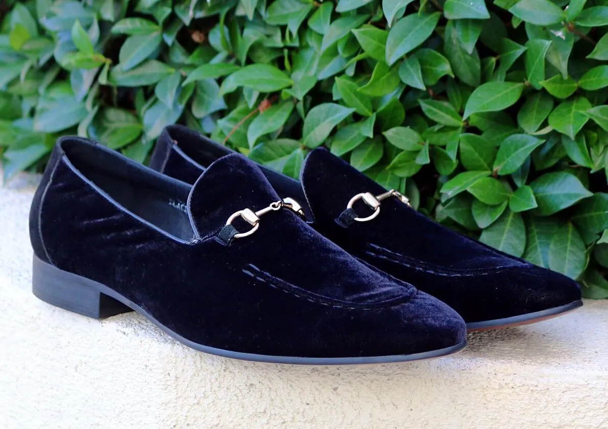 Velvet Slip-On Loafer Black