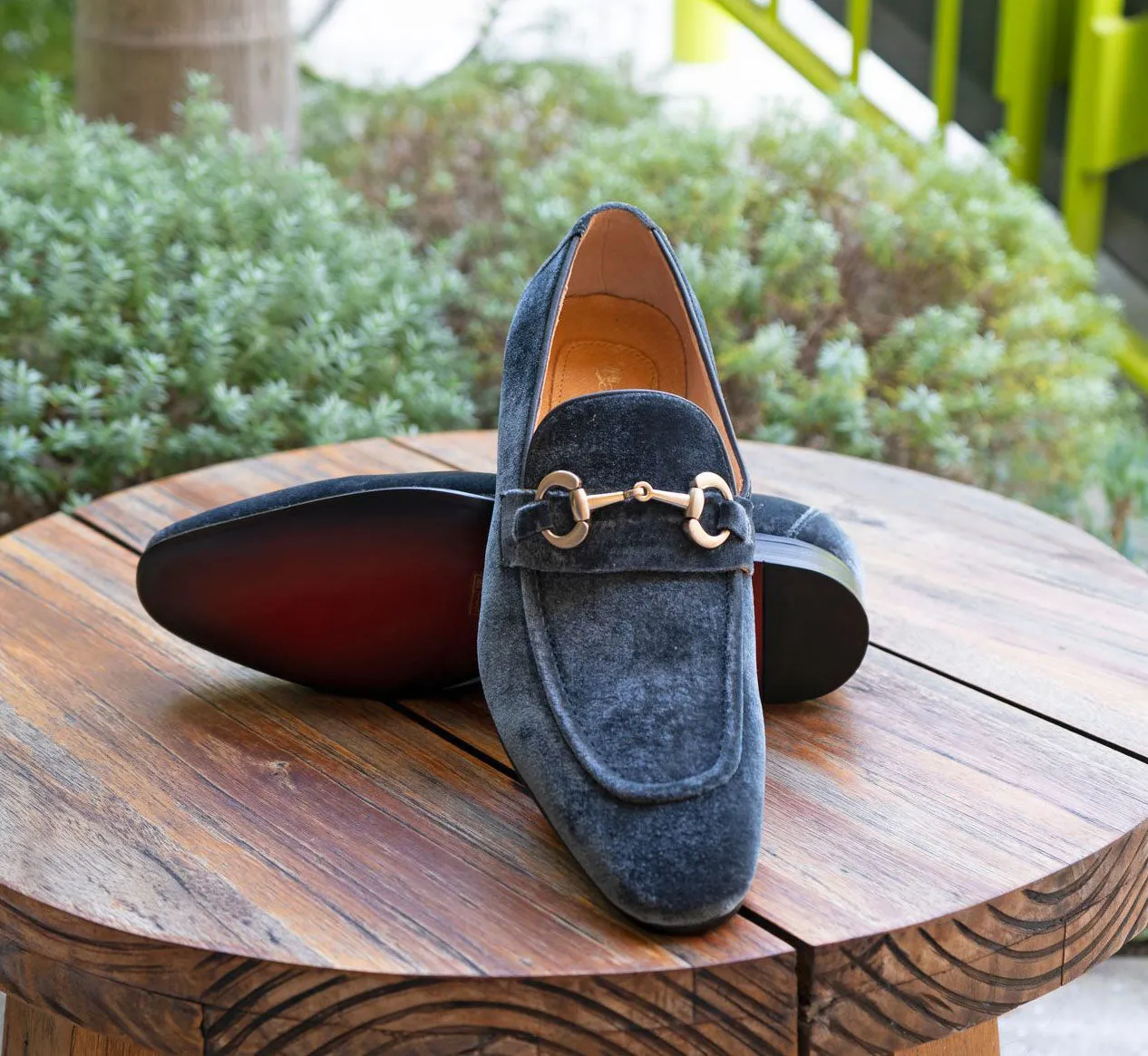 Velvet Slip-On Loafer Charcoal