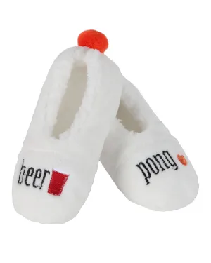 Women's Beer Pong Sherpa Lined Slippers