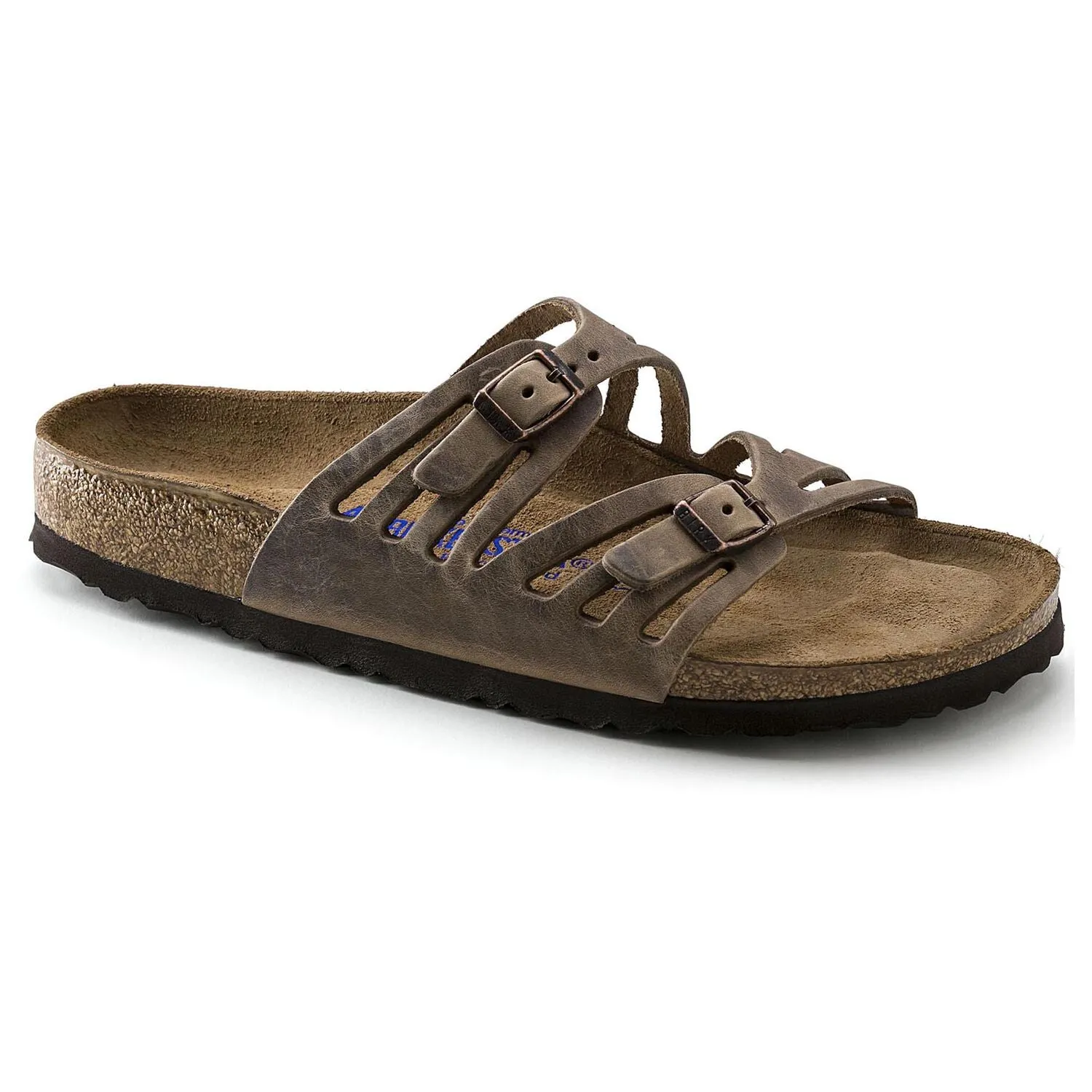 Women's Birkenstock Granada Soft Footbed Oiled Leather Color: Tobacco