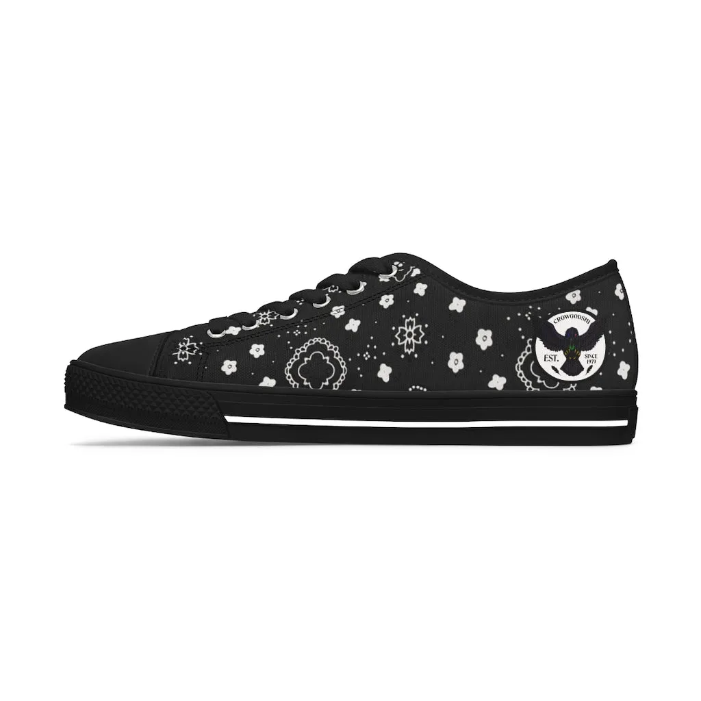 Women's Crowgodshi Black Colors Low Top Sneakers