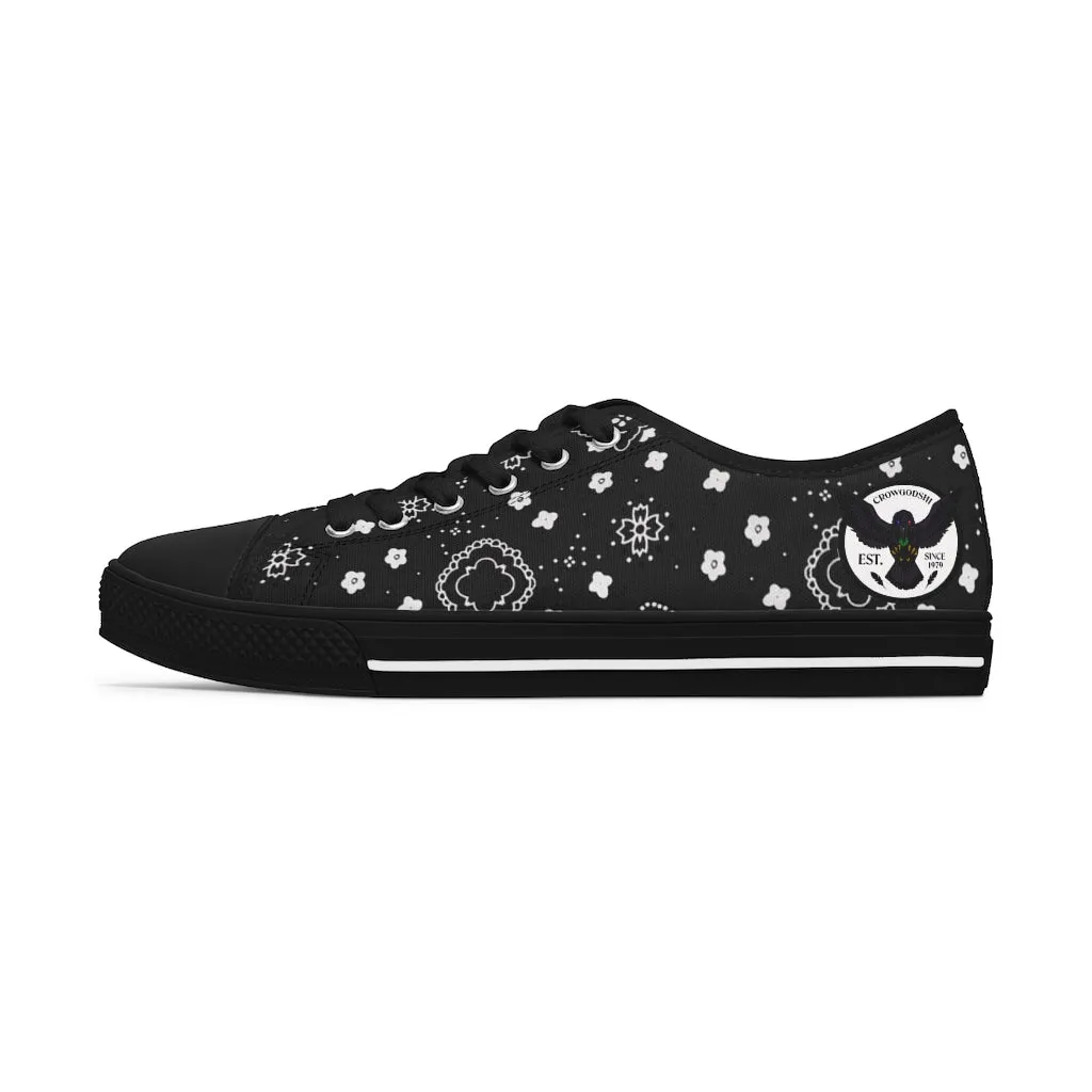 Women's Crowgodshi Black Colors Low Top Sneakers