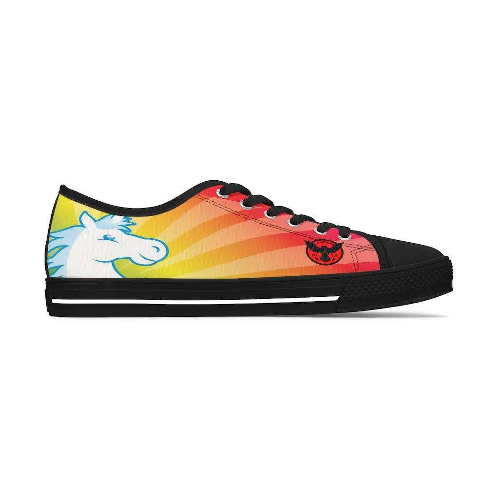 Women's Crowgodshi Rainbow Unicorn Low Top Sneakers