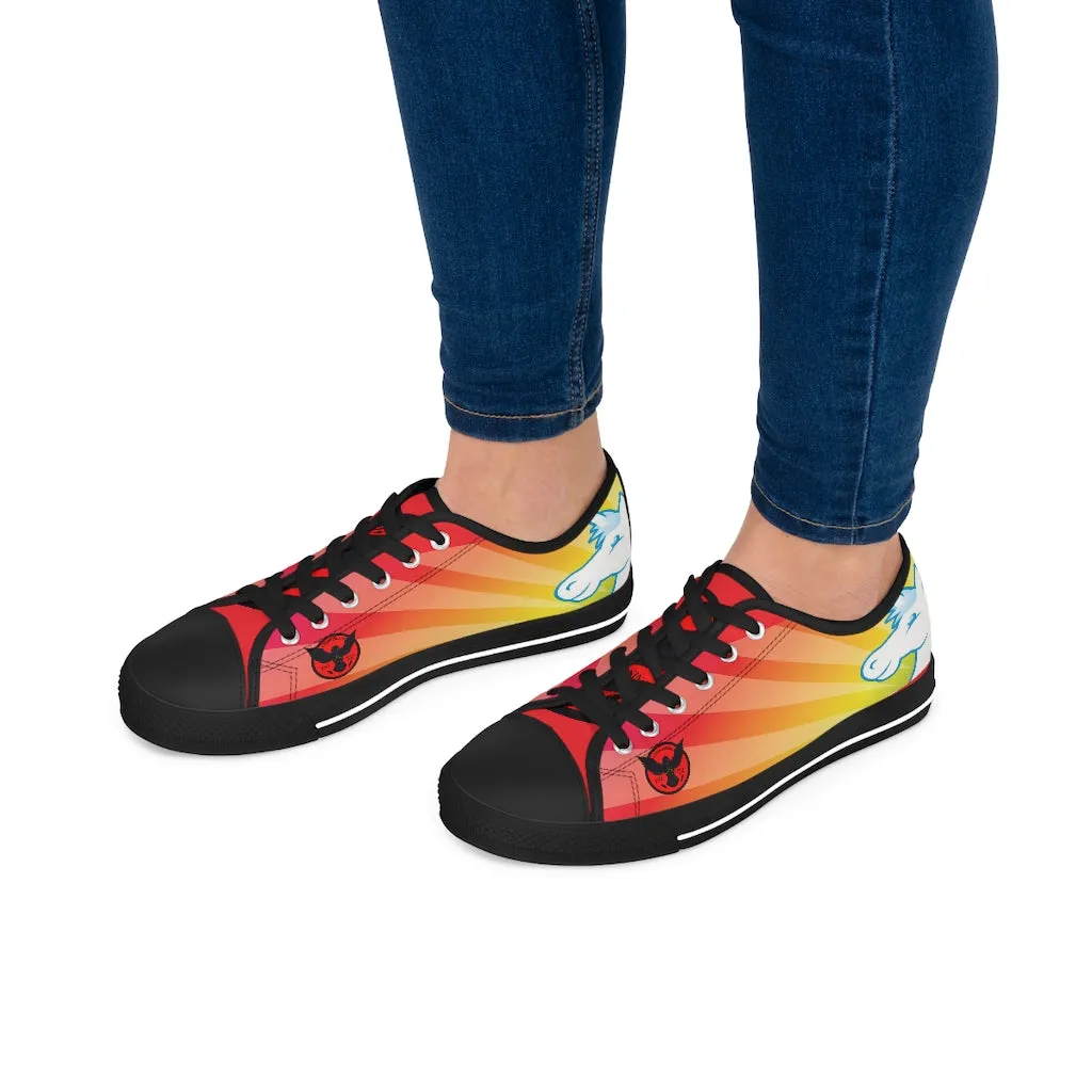 Women's Crowgodshi Rainbow Unicorn Low Top Sneakers