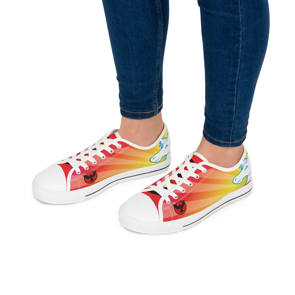 Women's Crowgodshi Rainbow Unicorn Low Top Sneakers