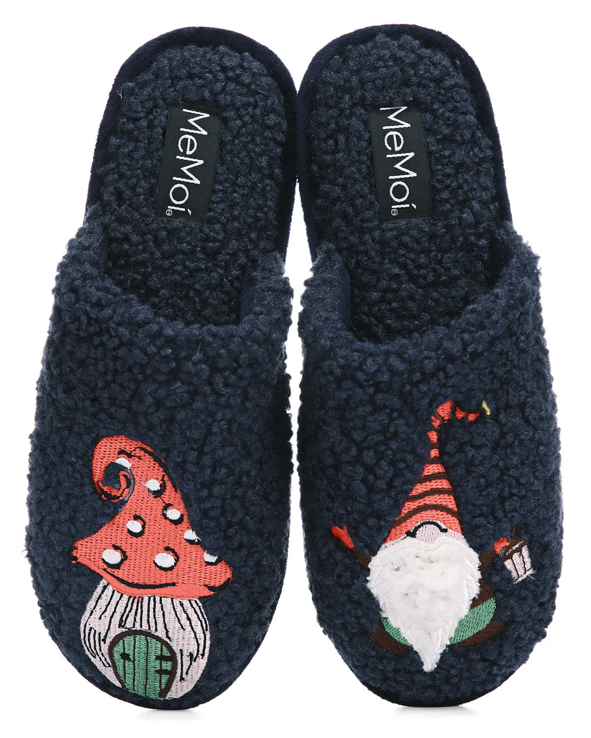 Women's Gnome & Mushroom Hard Bottom Plush Slippers