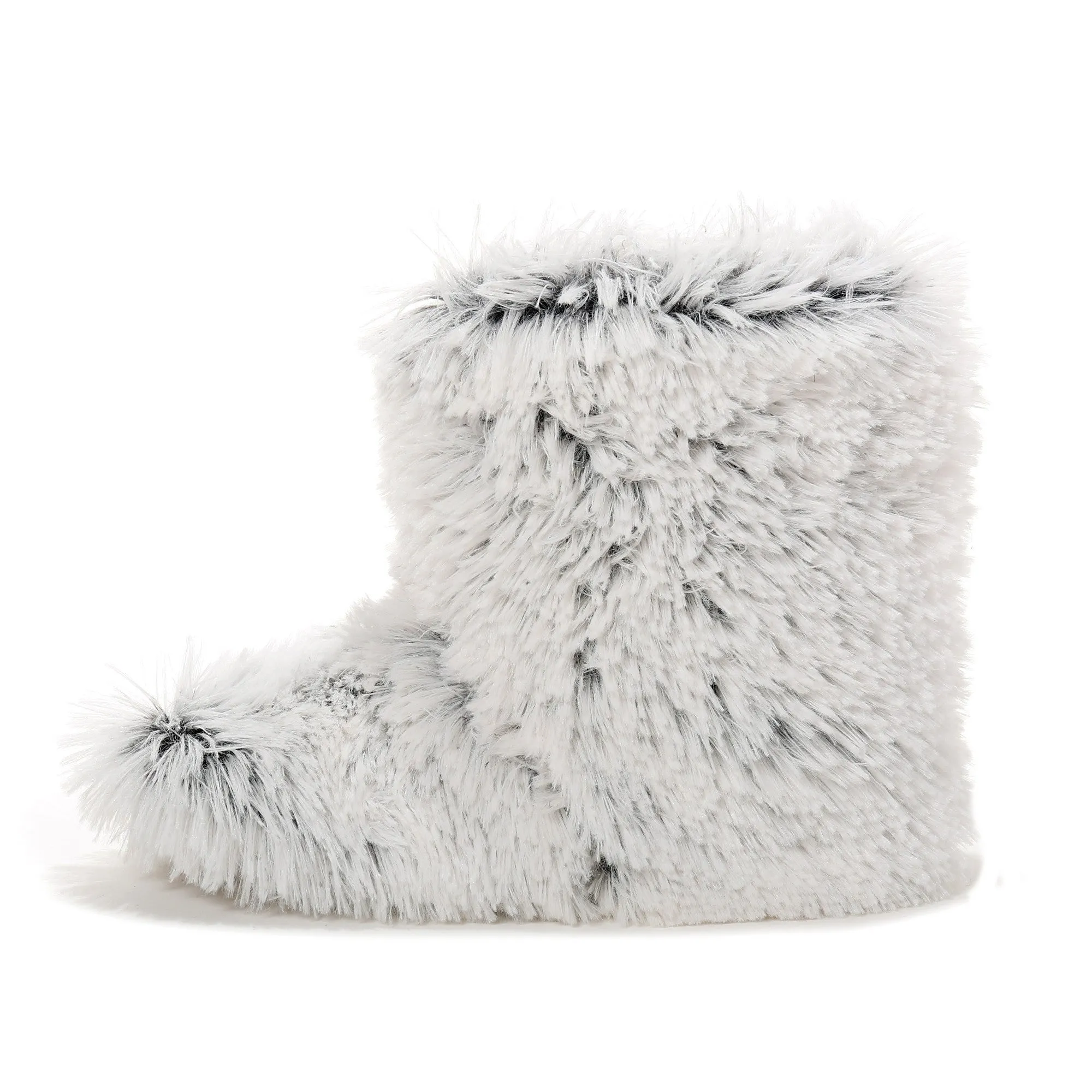 Women's Hi-Fashion Two Tone Faux Fur Boot Slipper